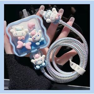 Cute 3D Dogs iPhone Charger Cover Cable Protectors P40